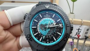 1 Omega Seamaster Planet Ocean Deep Black Worldtimer VSF