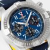 1(1) Breitling Avenger B01 Chronograph 45 Blue Dial Leather Strap