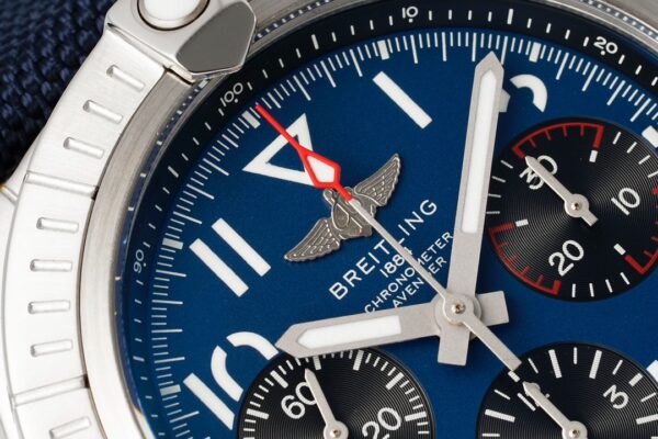 1(2) Breitling Avenger B01 Chronograph 45 Blue Dial Leather Strap