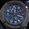 1(2) Breitling Avenger B01 Chronograph 45 Titanium Blue Dial