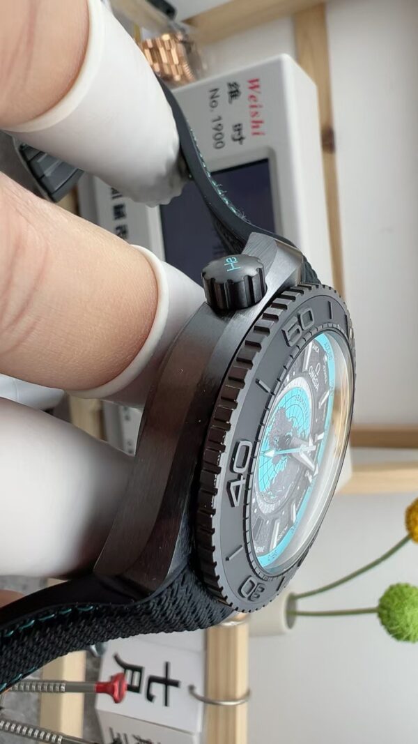 Omega Seamaster Planet Ocean Deep Black Worldtimer VSF