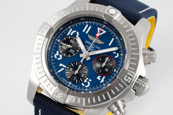1(4) Breitling Avenger B01 Chronograph 45 Blue Dial Leather Strap