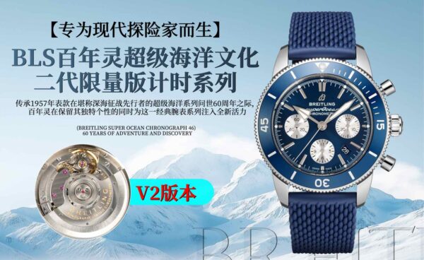 2(1) Breitling Superocean Heritage B01 Chronograph 44 Blue Blackeye