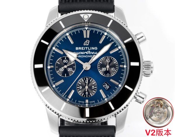 2(2) Breitling Superocean Heritage B01 Chronograph 44 Blue Blackeye