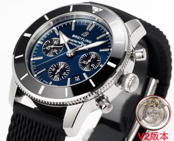 2(5) Breitling Superocean Heritage B01 Chronograph 44 Blue Blackeye