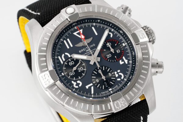 Breitling Avenger B01 Chronograph 45 Gray Dial Leather Strap