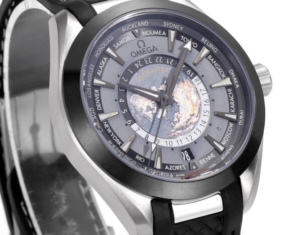 Omega Seamaster Aqua Terra 150M GMT Worldtimer Gray Dial
