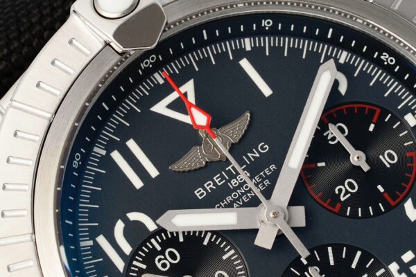Breitling Avenger B01 Chronograph 45 Gray Dial Leather Strap