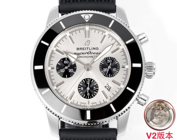 3(2) Breitling Superocean Heritage B01 Chronograph 44 Panda Dial