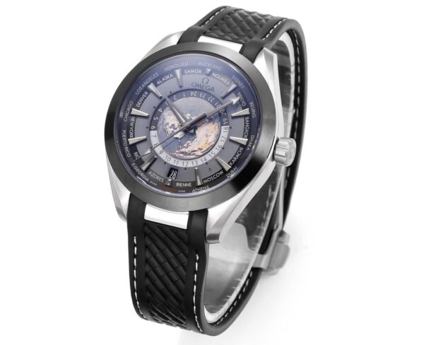 Omega Seamaster Aqua Terra 150M GMT Worldtimer Gray Dial
