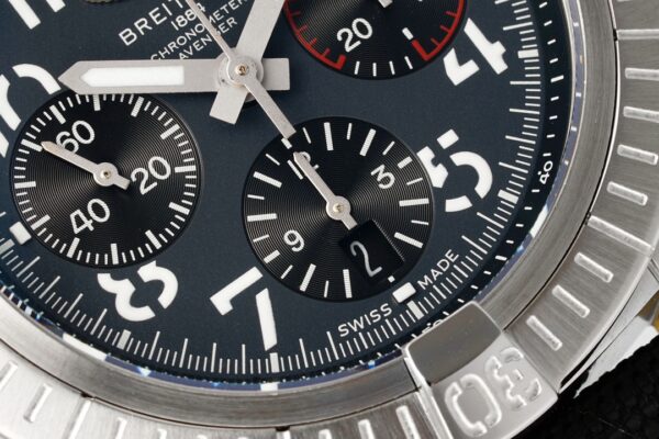 Breitling Avenger B01 Chronograph 45 Gray Dial Leather Strap