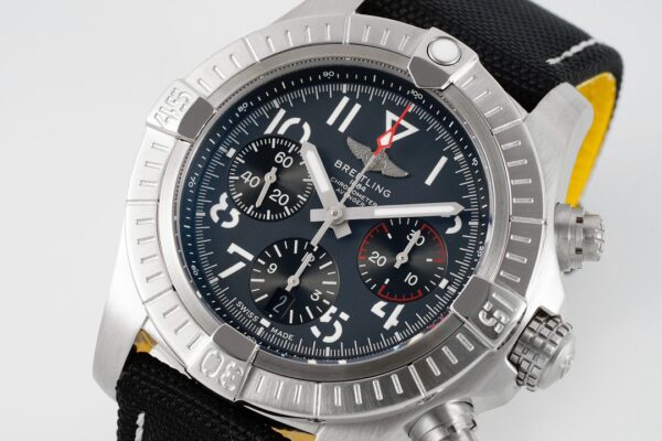 Breitling Avenger B01 Chronograph 45 Gray Dial Leather Strap