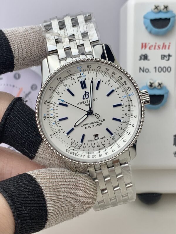 Breitling Navitimer Automatic 41 White Dial Steel bracelet