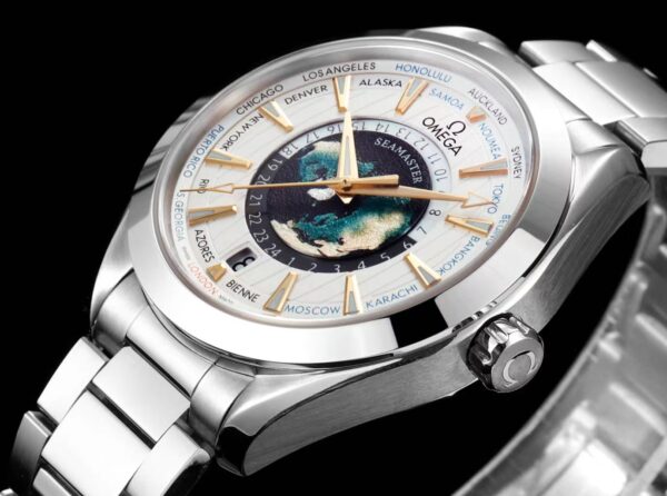 Omega Seamaster Aqua Terra 150M GMT Worldtimer White Dial