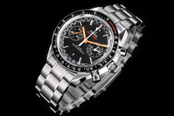 9(4) Omega Speedmaster Racing Black Dial Orange Accents
